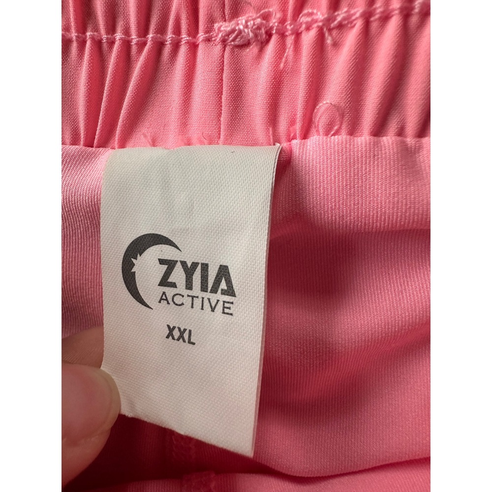 Zyia Active Pink Mesh Trim Running Shorts with Liner XXL Womens Athleisure - Picture 2 of 5